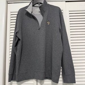 Vineyard Vines Men's Charcoal Gray Quarter-Zip New Orleans Saints Pullover